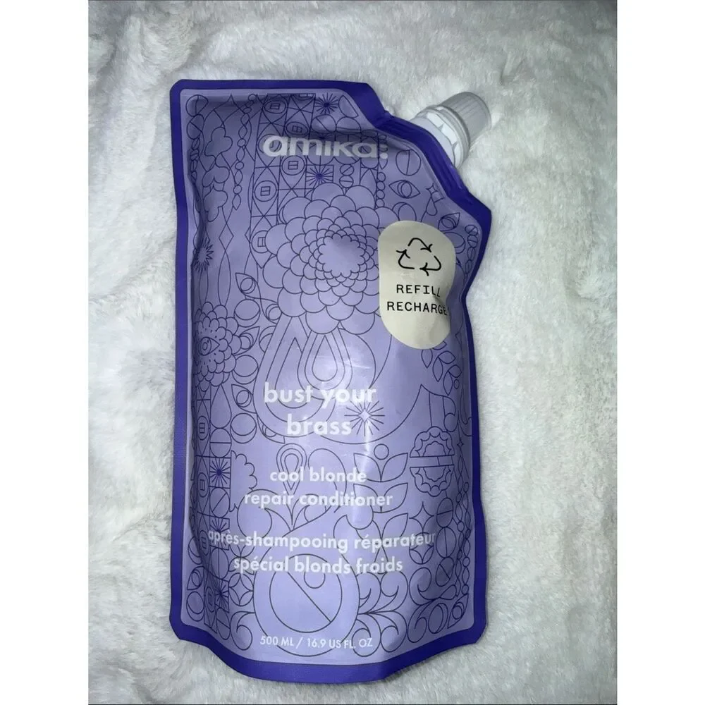 amika Cool Blonde Repair Conditioner Refill Pouch - Lavender Purple